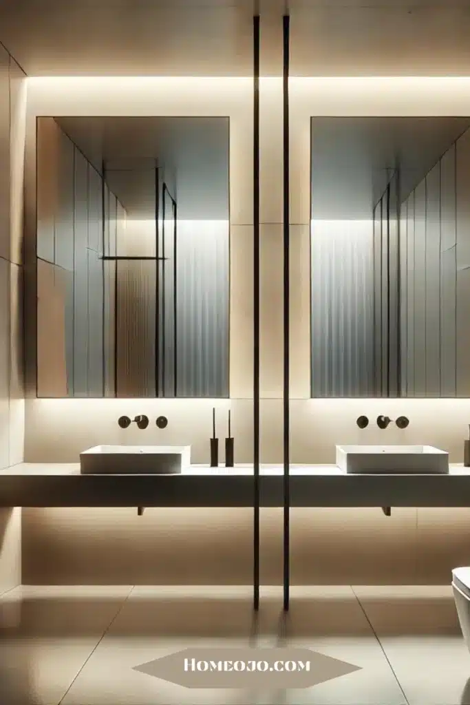 Minimalist fixtures for bathroom