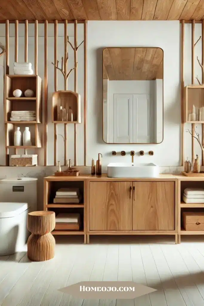 Wood elements for bathroom