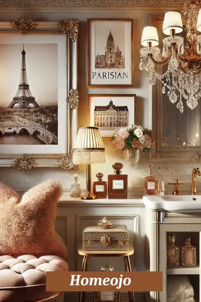 Parisian touches for teen girl bathroom