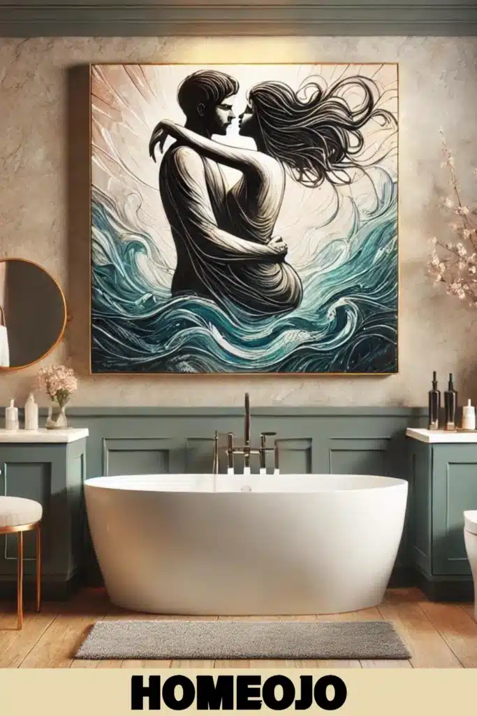 Art for couple bathroom