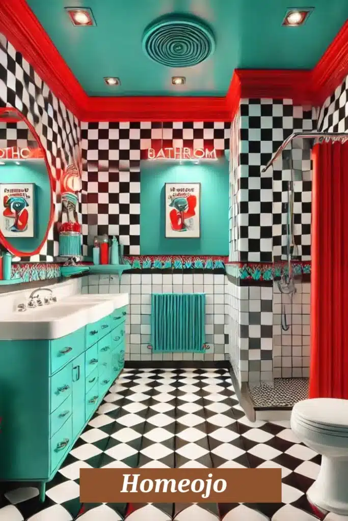 Classic diner for teen girl bathroom