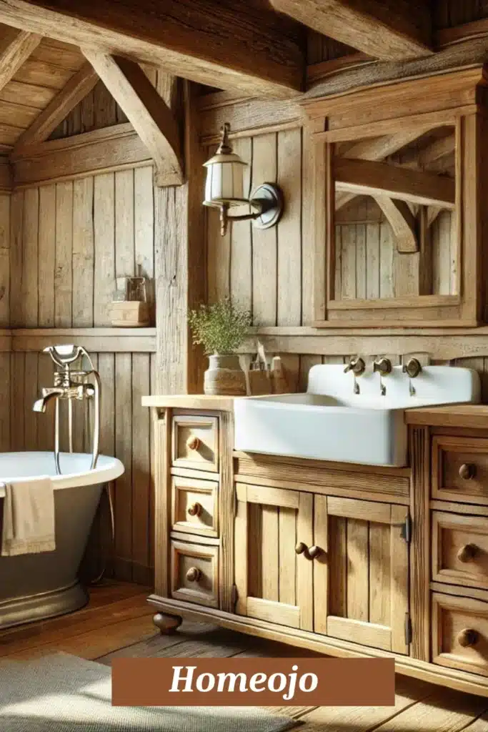 Rustic features bathroom for teen girl