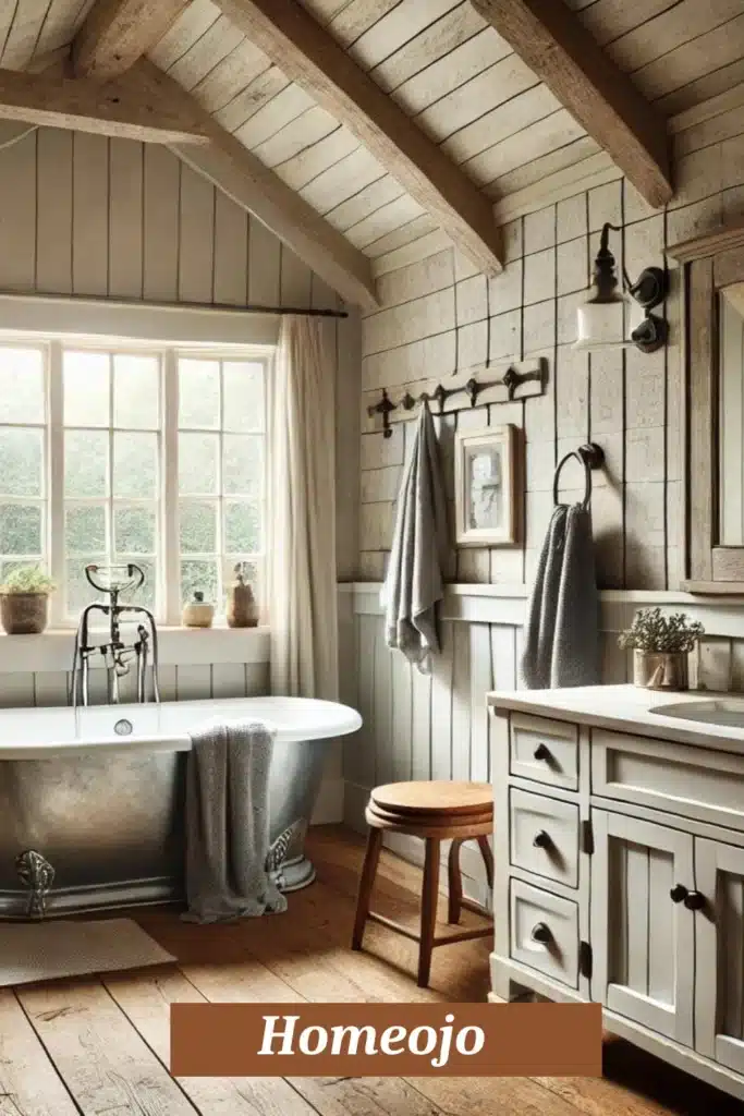 Farmhouse style bathroom for teen girl 