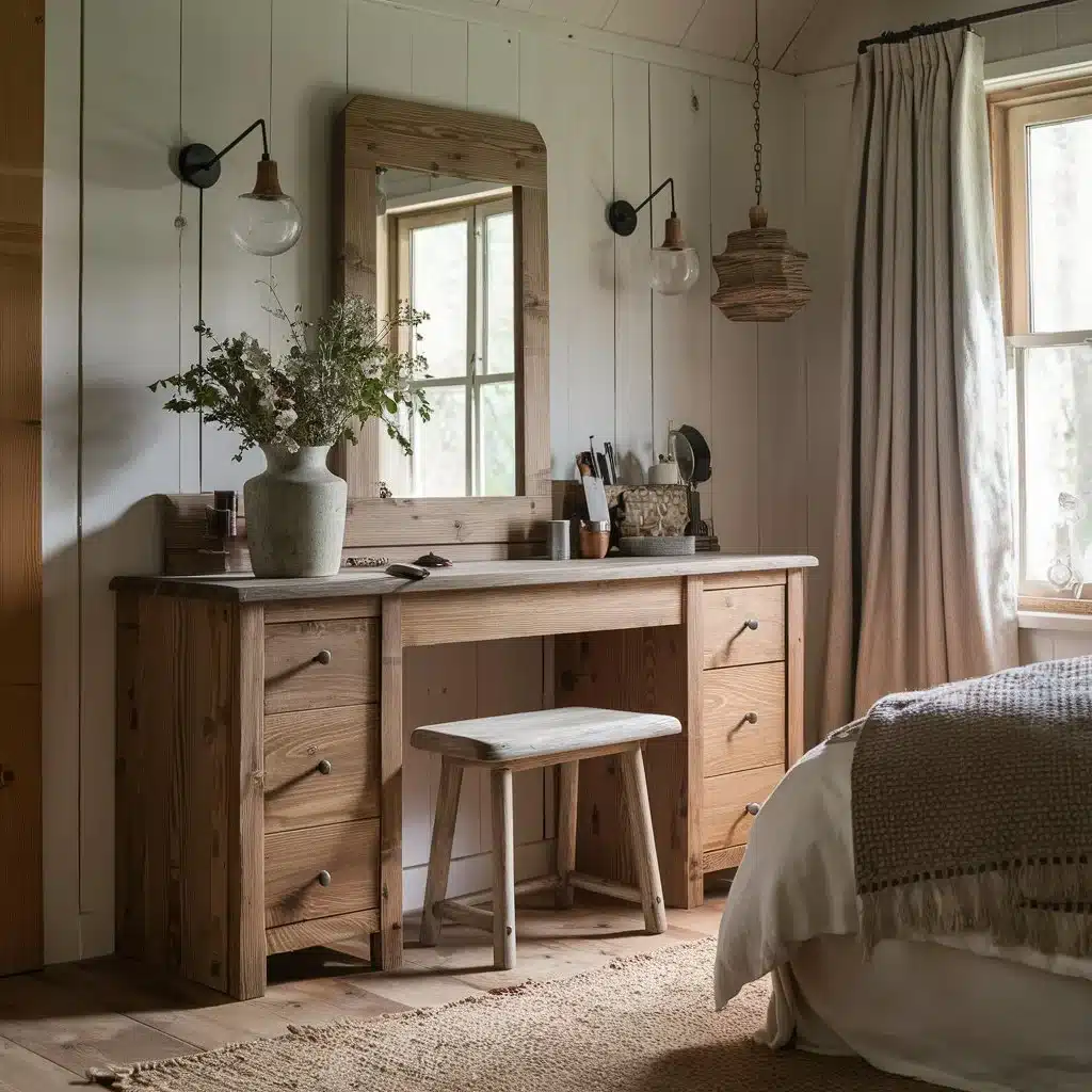 Rustic Wooden Dressing Table