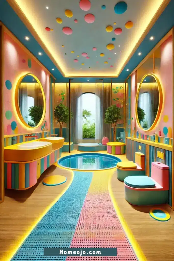 Safety features for kids bathroom