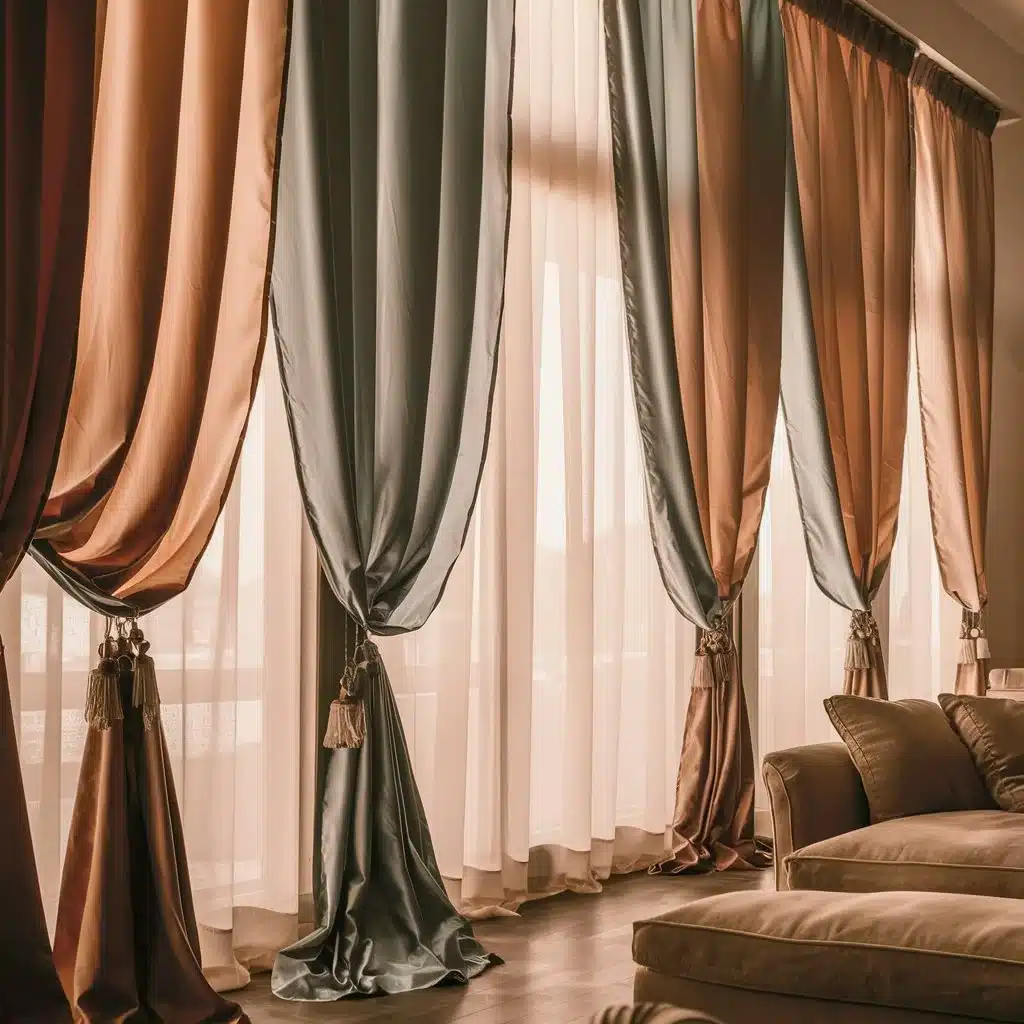  Silk curtains for living room