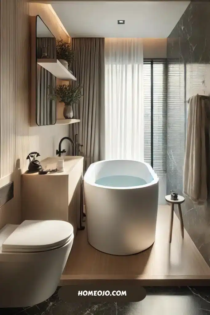 Small freestanding tub