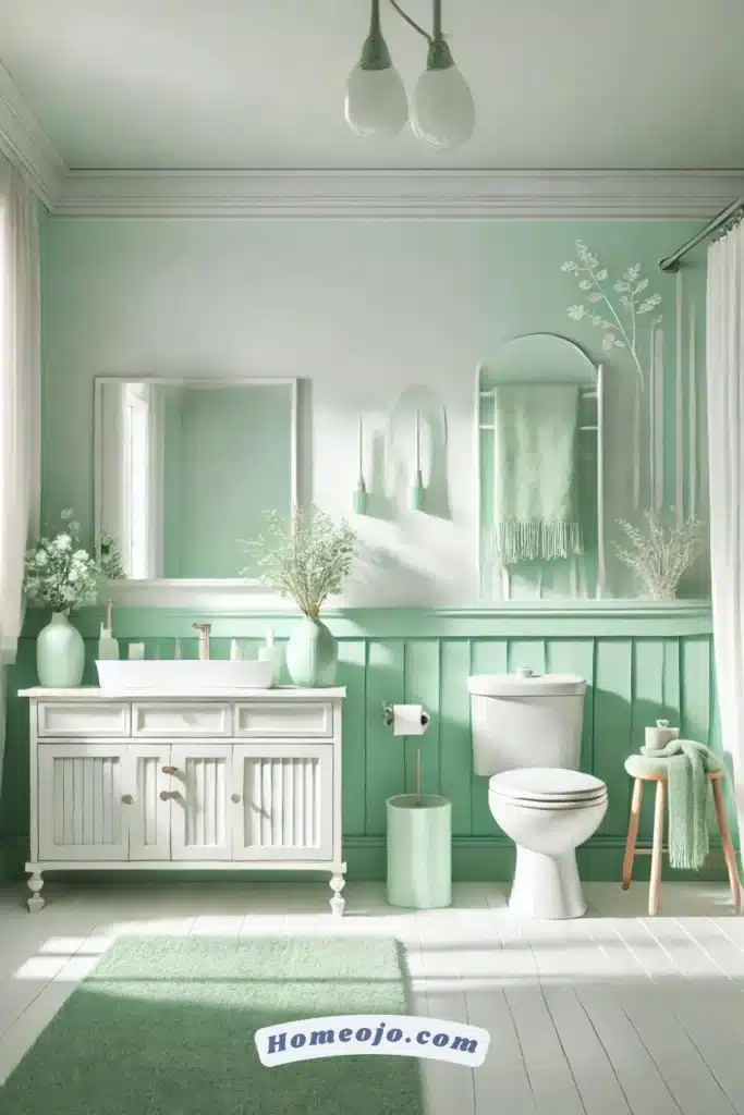 Mint green color for bathroom