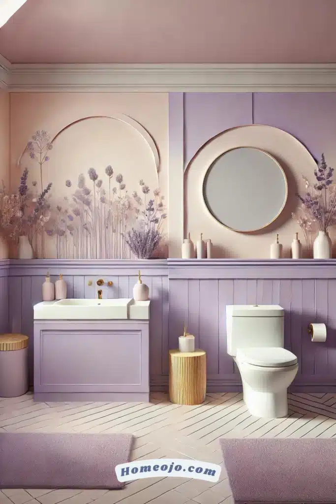 Soft purple color for bathroom