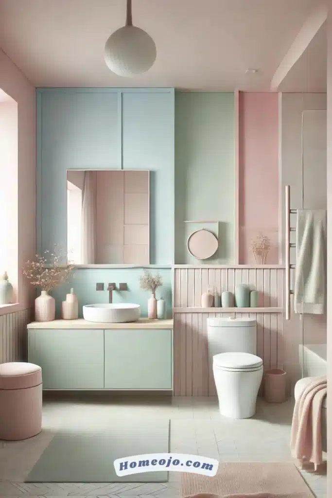 Pastel colors for bathroom