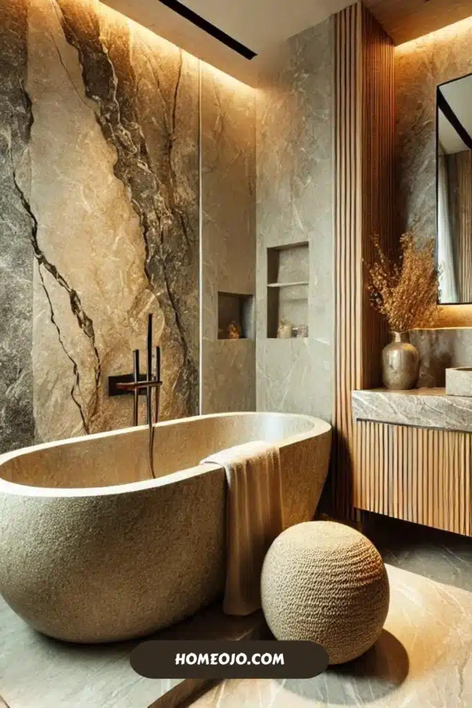 Stone bathtub for remodel bathroom