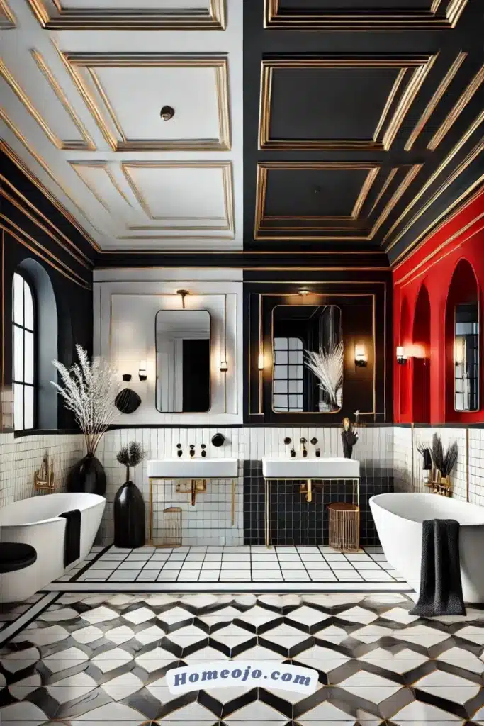 High contrast color for bathroom