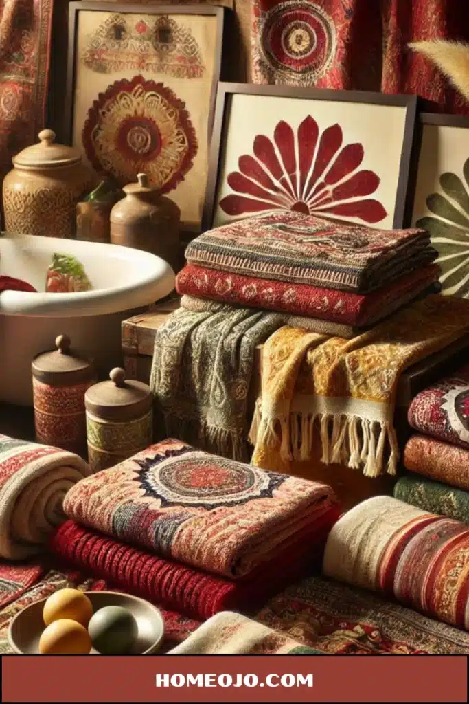 Bohemian towels for bathroom