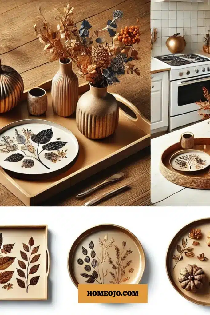 Table tray for kitchen decor
