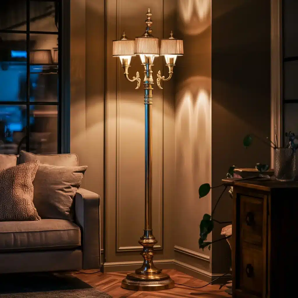 Vintage Brass Floor Lamp for living room