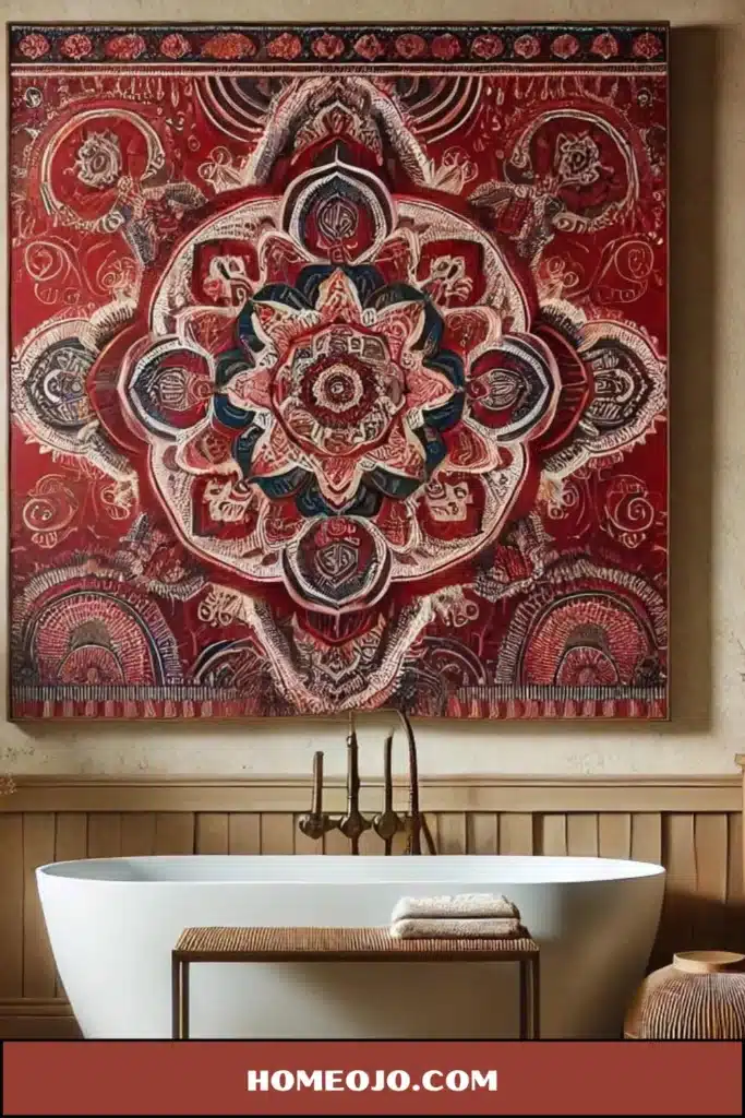 Bohemian theme decor for bathroom