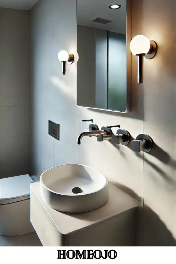 Wall-mounted faucets for small bathroom