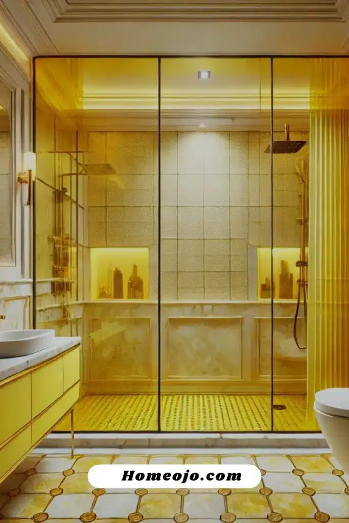 Fancy glass enclosure for bathroom