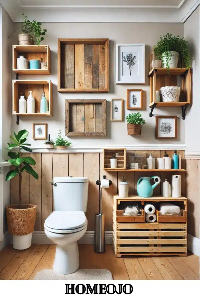 Low-cost storage ideas for small bathroom