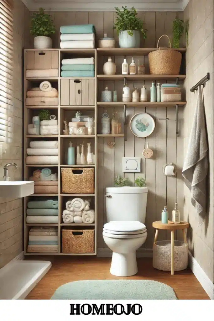 storage cabinet over the toilet