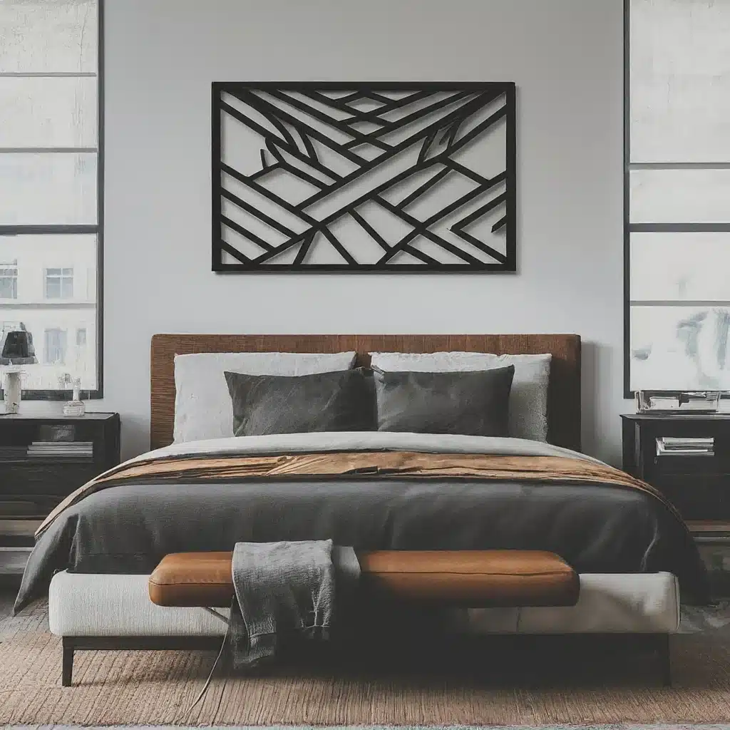 Abstract Geometric Prints for mens bedroom