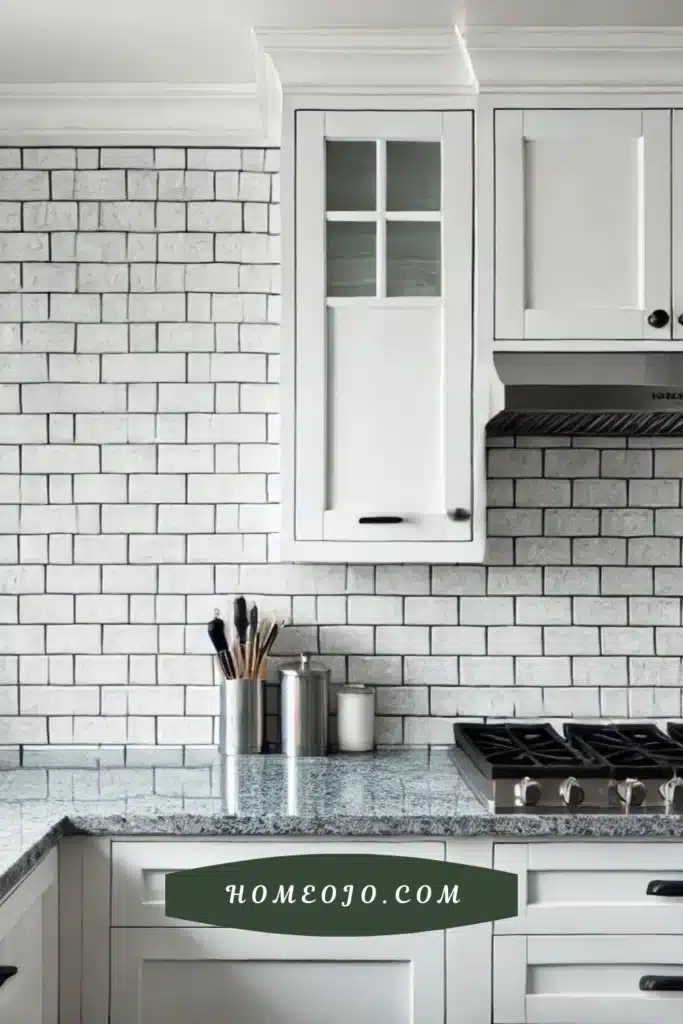 White Cabinets and Granite Countertops