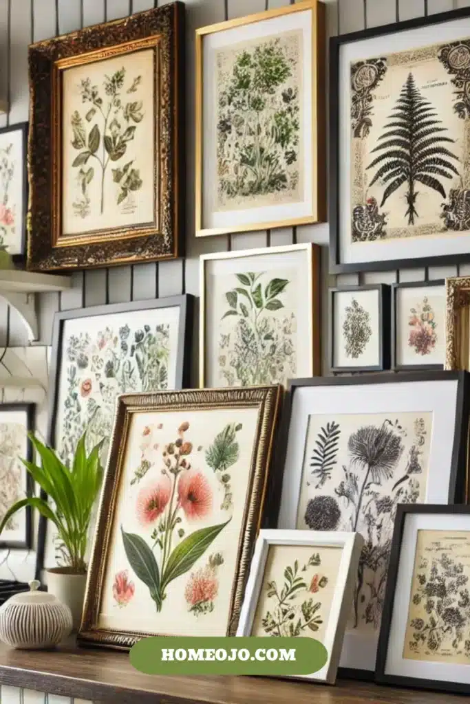 Frames for kitchen botanical prints