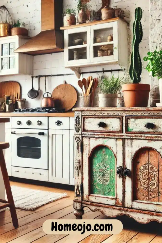 Upcycled furniture for kitchen