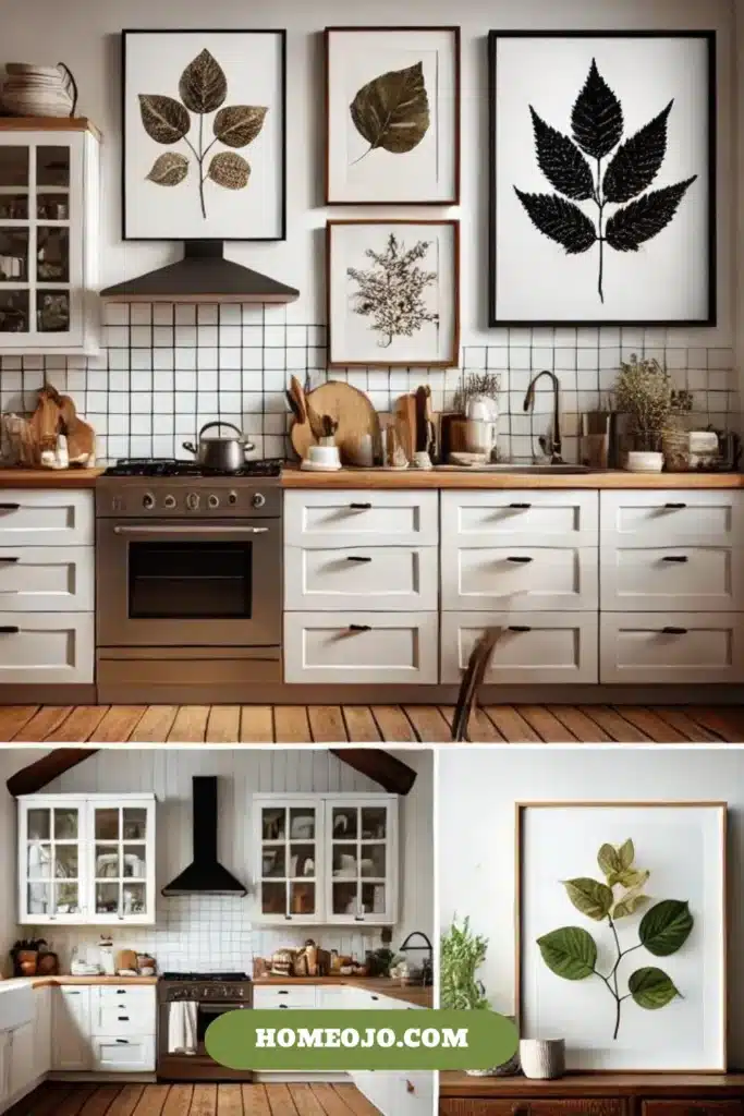 Leaf art for kitchen