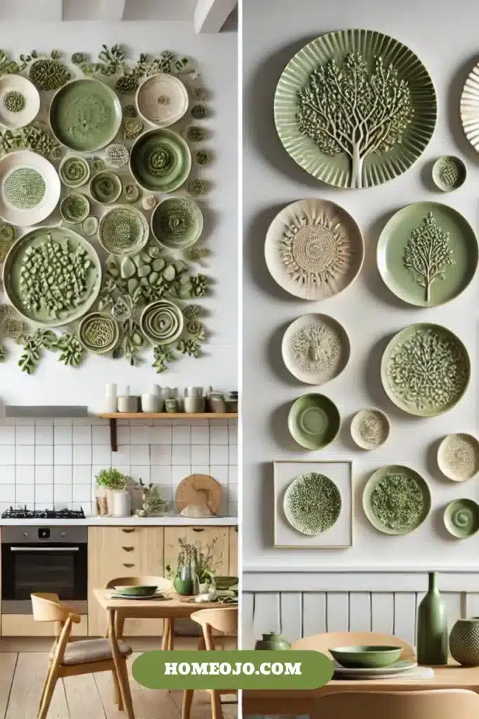 Ceramic plates for kitchen decor 