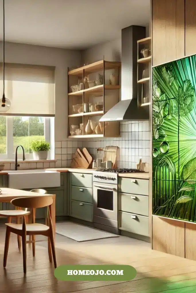 Beautiful glass art for kitchen