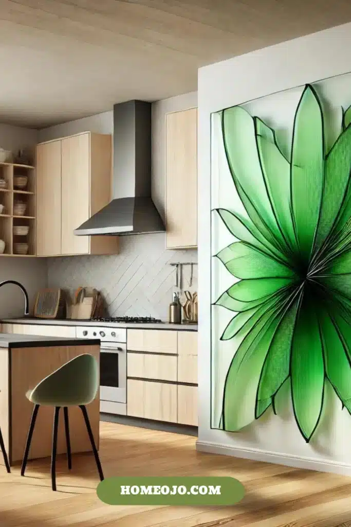 Green glass art