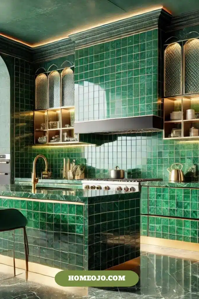 Green tile for bathroom