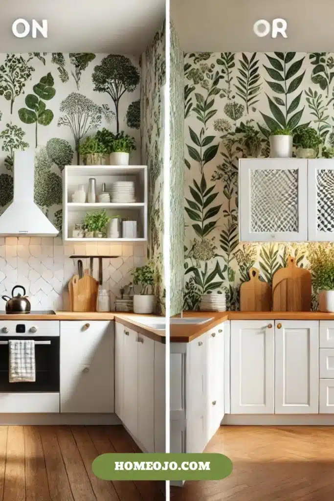 Big patterns for small kitchen