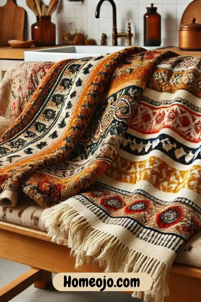 Throws and blankets for kitchen