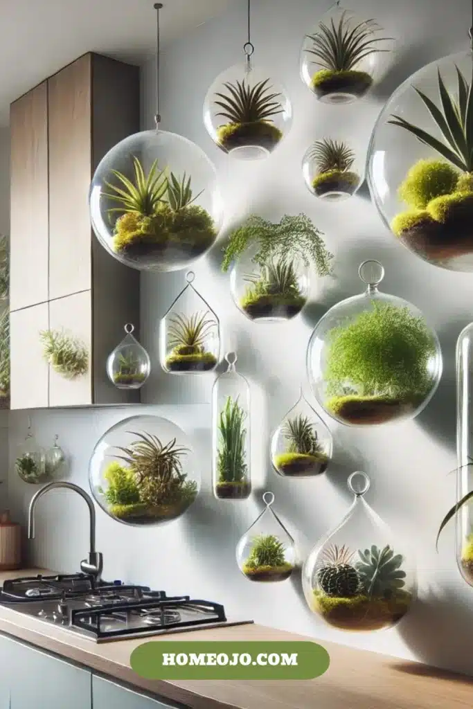 kitchen wall mounted terrariums