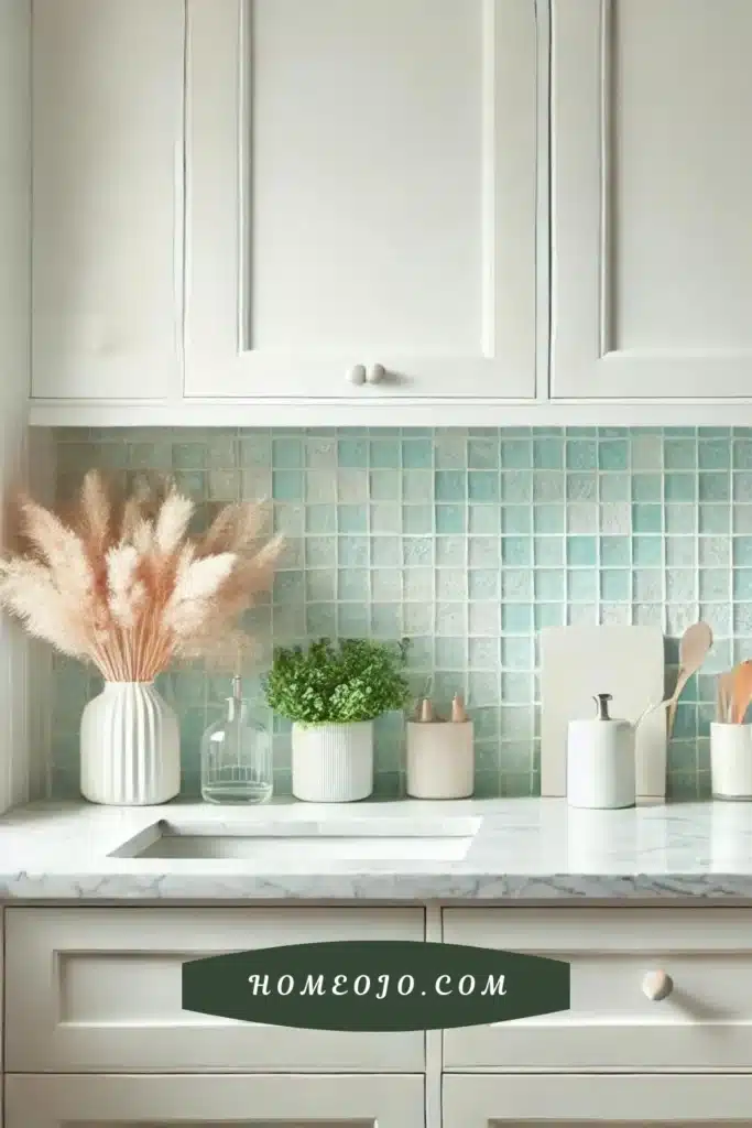 Soft pastel or muted color tiles