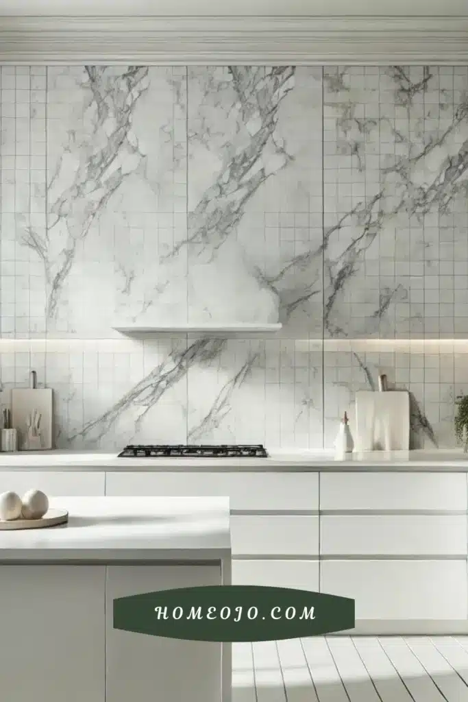 Marble subway tiles